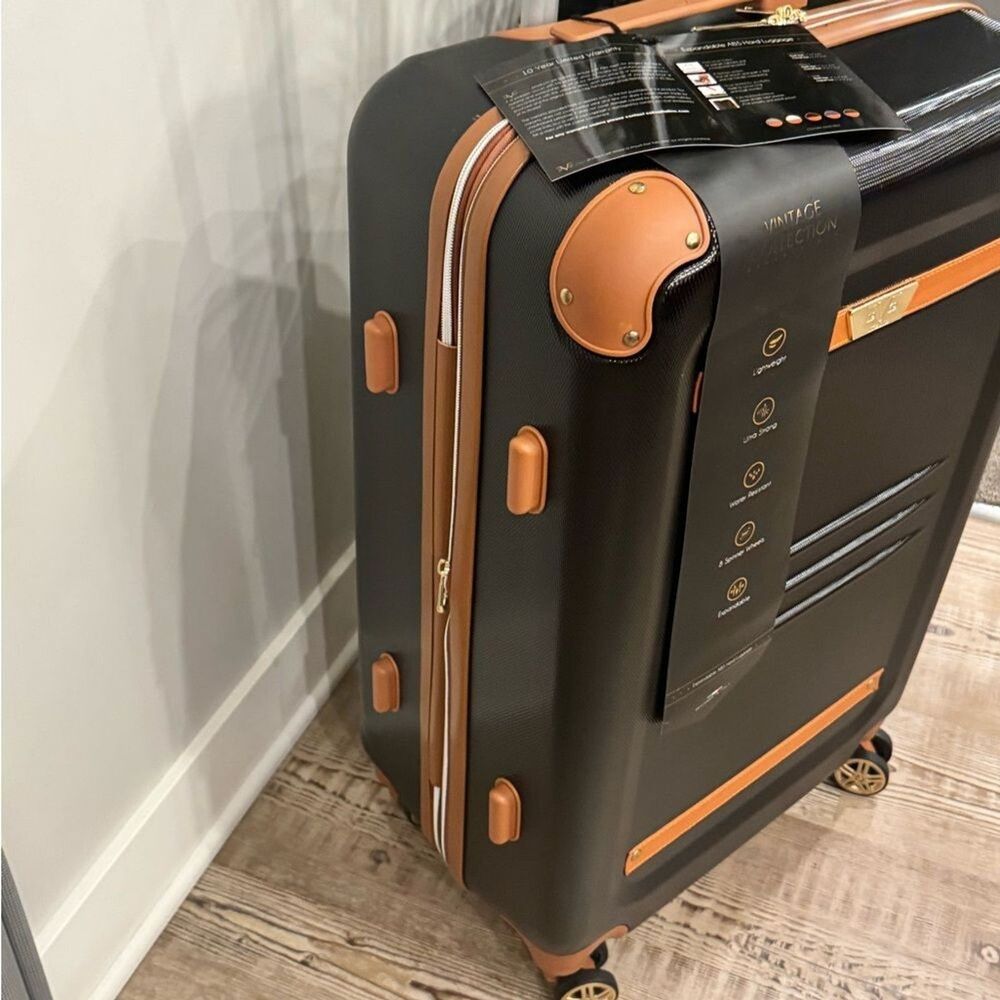 19V69 ITALIA Vintage Expandable Medium Checked 1pc Luggage,suitcase travel bag - Picture 13 of 15